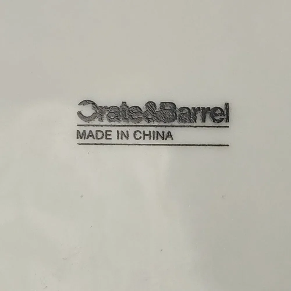Crate & Barrel Square Plates White 6